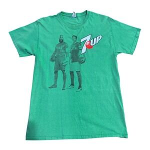 Y2K 7Up Soccer T Shirt Mens Medium Green Tim Howard USA Ochoa Mexico FIFA